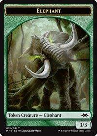 Elephant (012) // Spirit (016) Double-Sided Token [Modern Horizons Tokens]-1