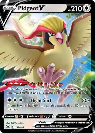 Pidgeot V (137/196) [Sword & Shield: Lost Origin]-1