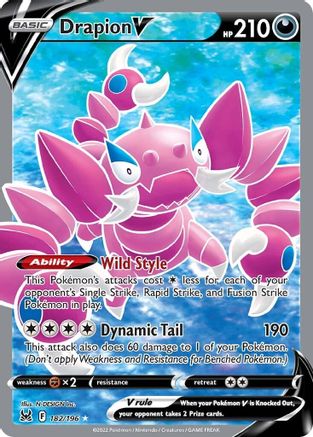 Drapion V (182/196) [Sword & Shield: Lost Origin]-1