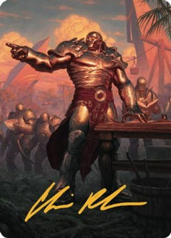 Karn, Living Legacy Art Card (1/81) (Gold-Stamped Signature) (ASDMU-001) - Art Series: Dominaria United-1