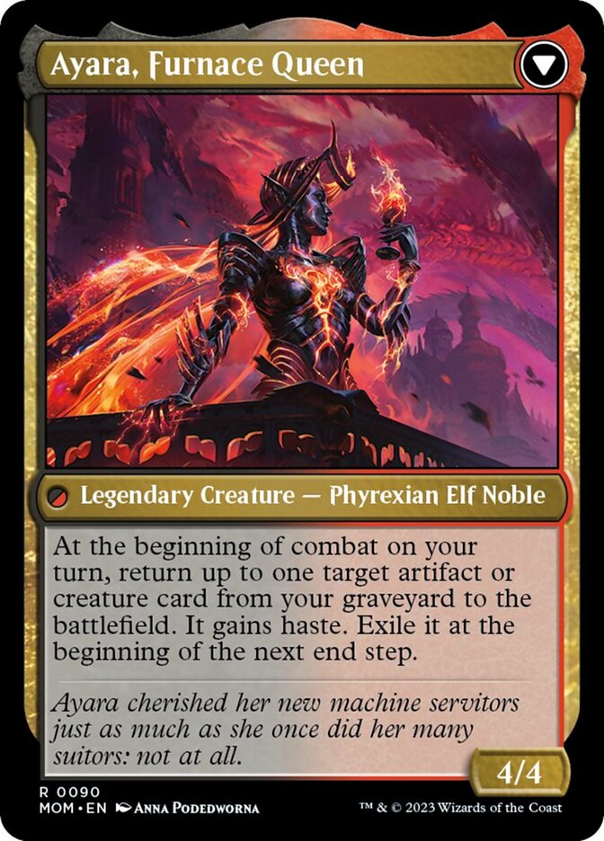 Ayara, Widow of the Realm // Ayara, Furnace Queen [March of the Machine]-2