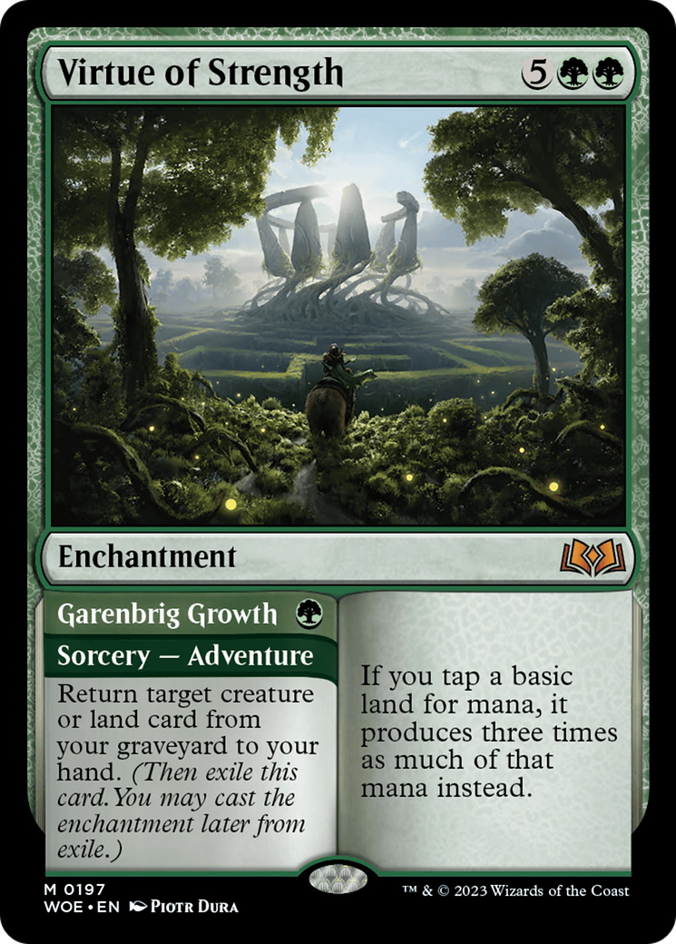 Virtue of Strength // Garenbrig Growth [Wilds of Eldraine]-1
