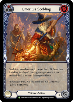 Emeritus Scolding (Red Extended Art) [LGS090] (Promo)  Rainbow Foil-1