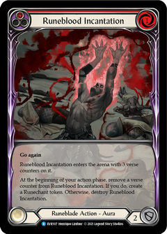 Runeblood Incantation (Red) [EVR107] (Everfest)  1st Edition Extended Art Rainbow Foil-2