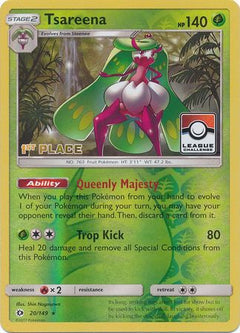 Tsareena (20/149) (League 1st Place) [Sun & Moon: Base Set]-1