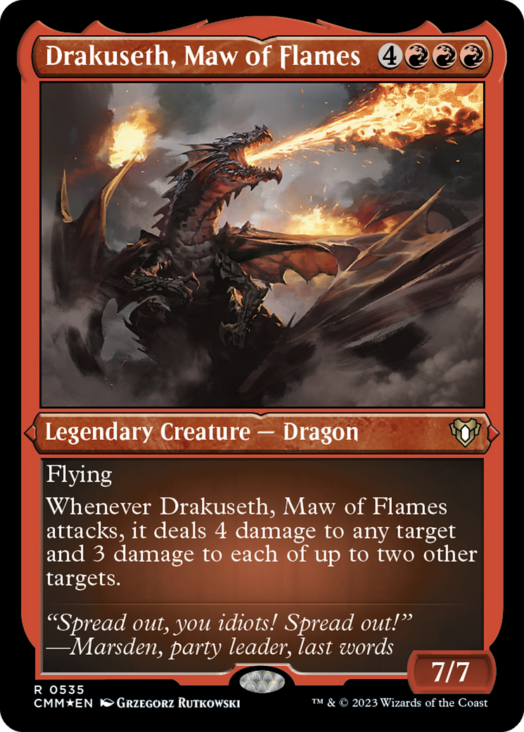 Drakuseth, Maw of Flames (Foil Etched) [Commander Masters]-1