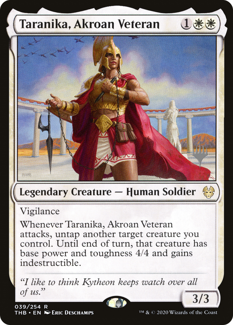 Taranika, Akroan Veteran (Promo Pack) [Theros Beyond Death Promos]-1