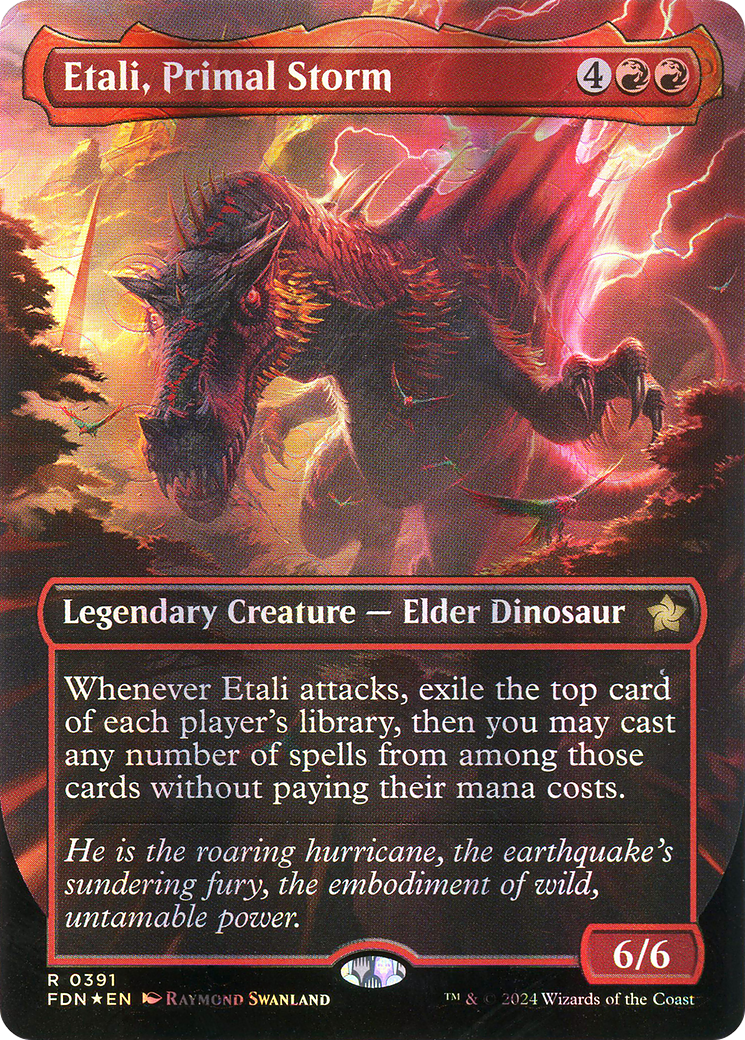 Etali, Primal Storm (Borderless) (Mana Foil) [Foundations]-1