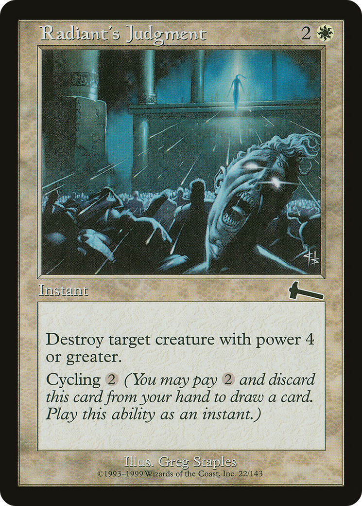 Radiant's Judgment [Urza's Legacy]-1