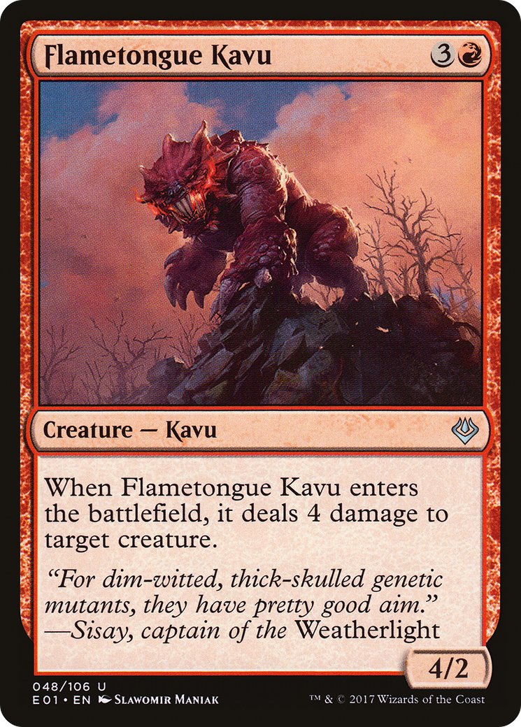 Flametongue Kavu [Archenemy: Nicol Bolas]-1