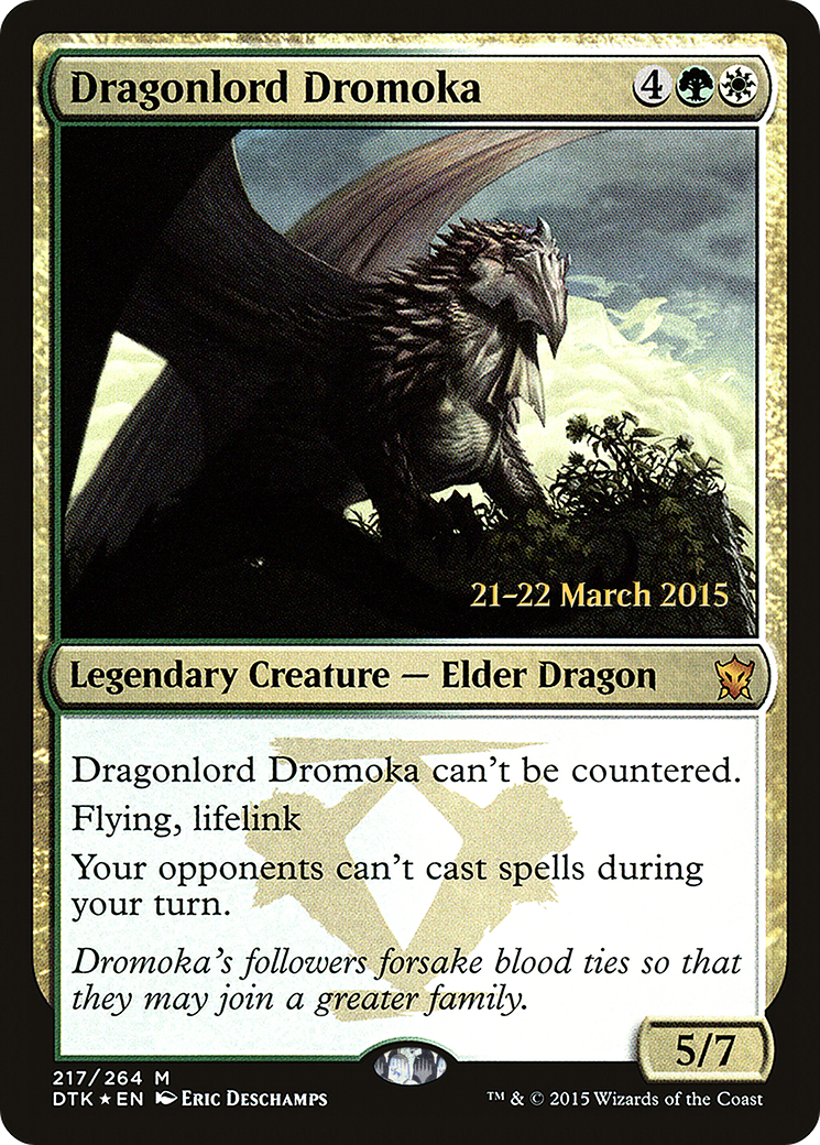 Dragonlord Dromoka [Dragons of Tarkir Prerelease Promos]-1