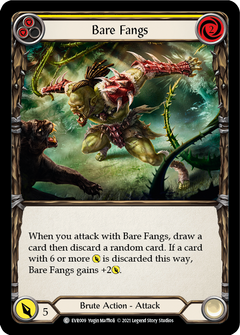 Bare Fangs (Yellow) [EVR009] (Everfest)  1st Edition Rainbow Foil-2