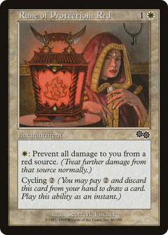 Rune of Protection: Red [Urza's Saga]-1