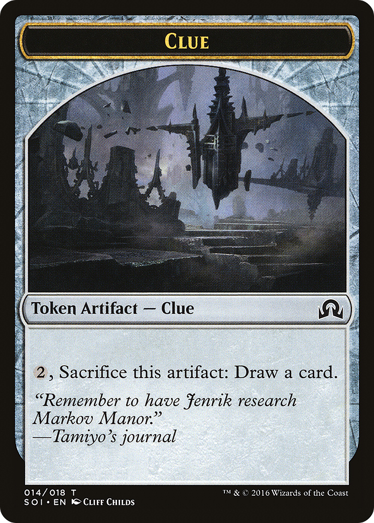 Clue Token (014/018) [Shadows over Innistrad Tokens]-1