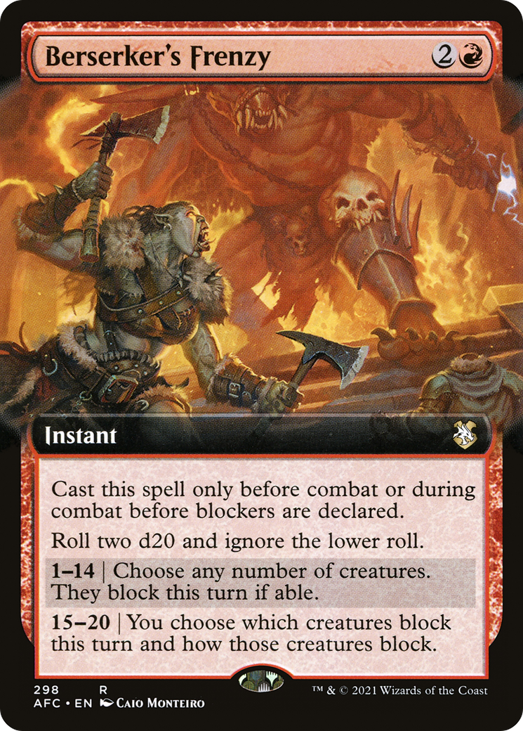 Berserker's Frenzy (Extended Art) [Dungeons & Dragons: Adventures in the Forgotten Realms Commander]-1