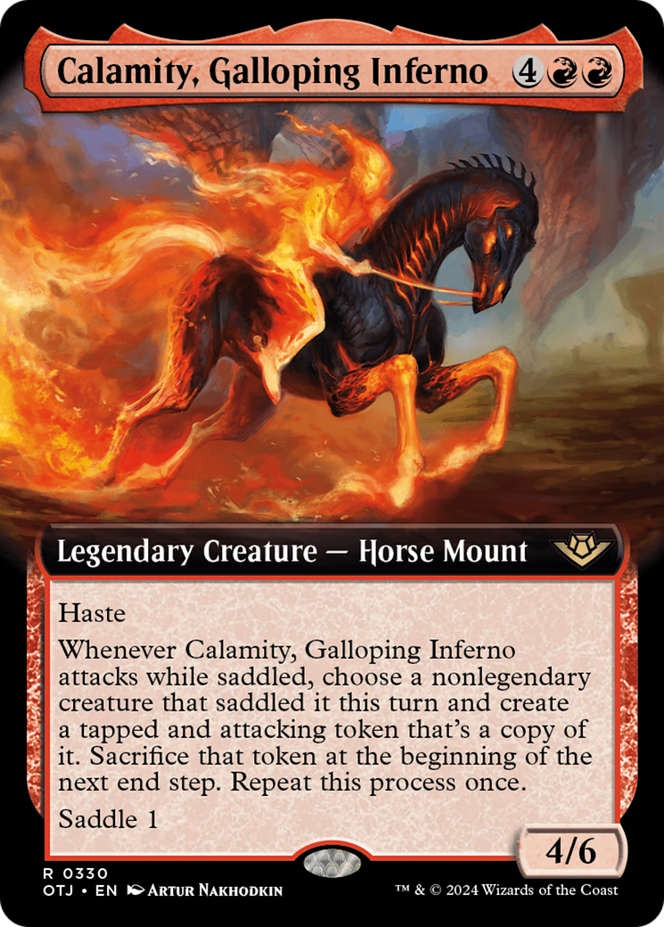Calamity, Galloping Inferno (Extended Art) [Outlaws of Thunder Junction]-1