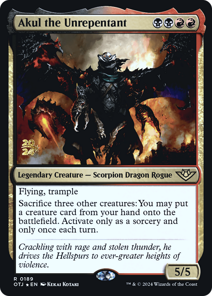 Akul the Unrepentant [Outlaws of Thunder Junction Prerelease Promos]-1