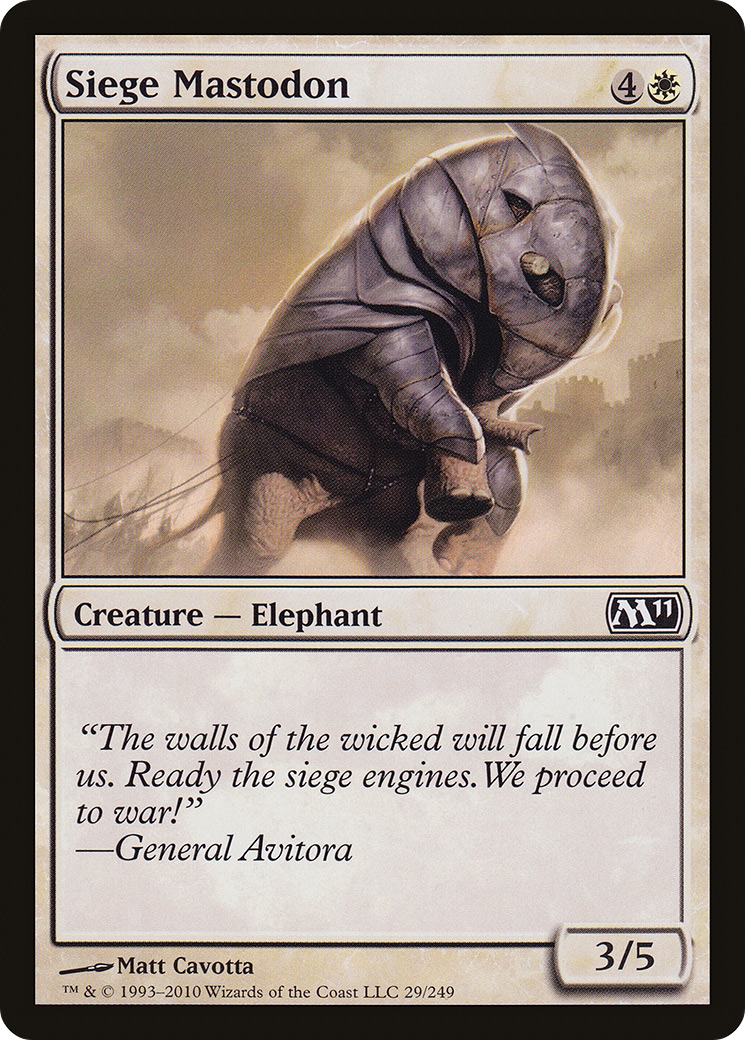 Siege Mastodon [Magic 2011]-1