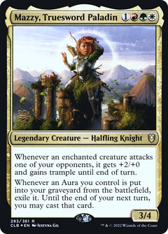 Mazzy, Truesword Paladin [Commander Legends: Battle for Baldur's Gate Prerelease Promos]-1