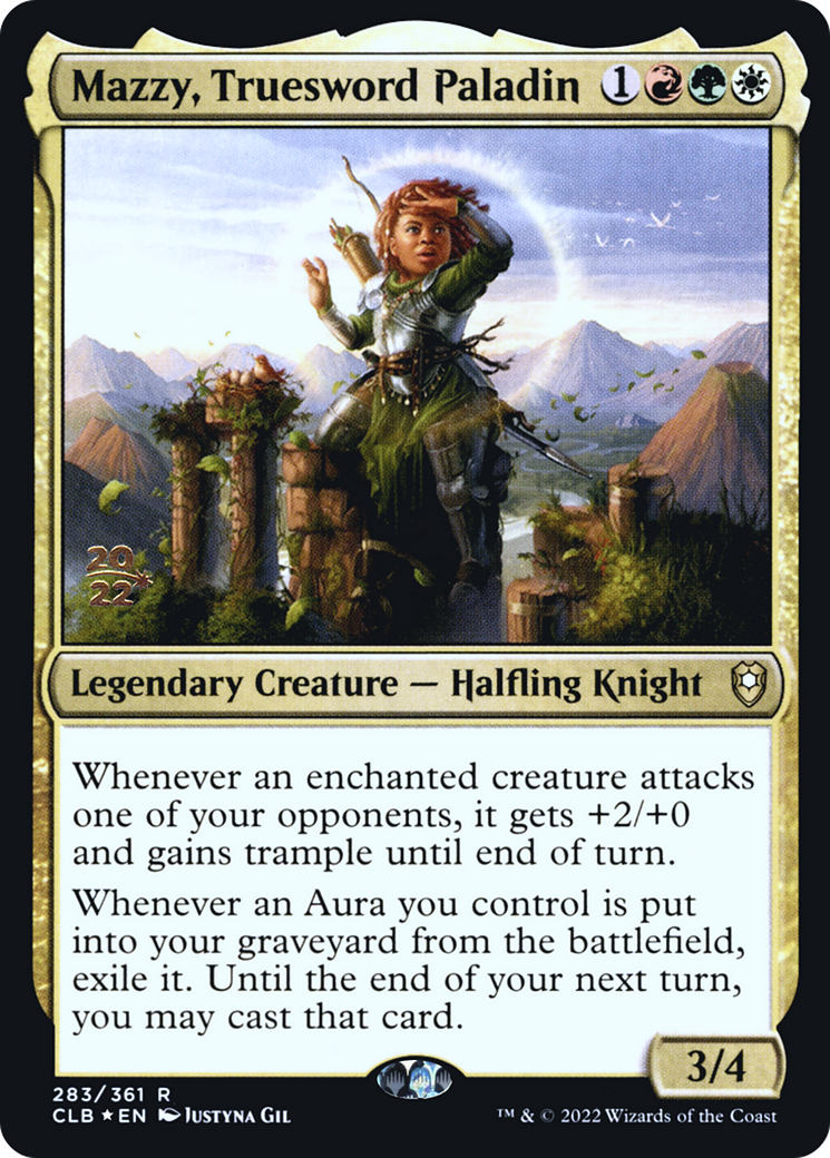 Mazzy, Truesword Paladin [Commander Legends: Battle for Baldur's Gate Prerelease Promos]-1