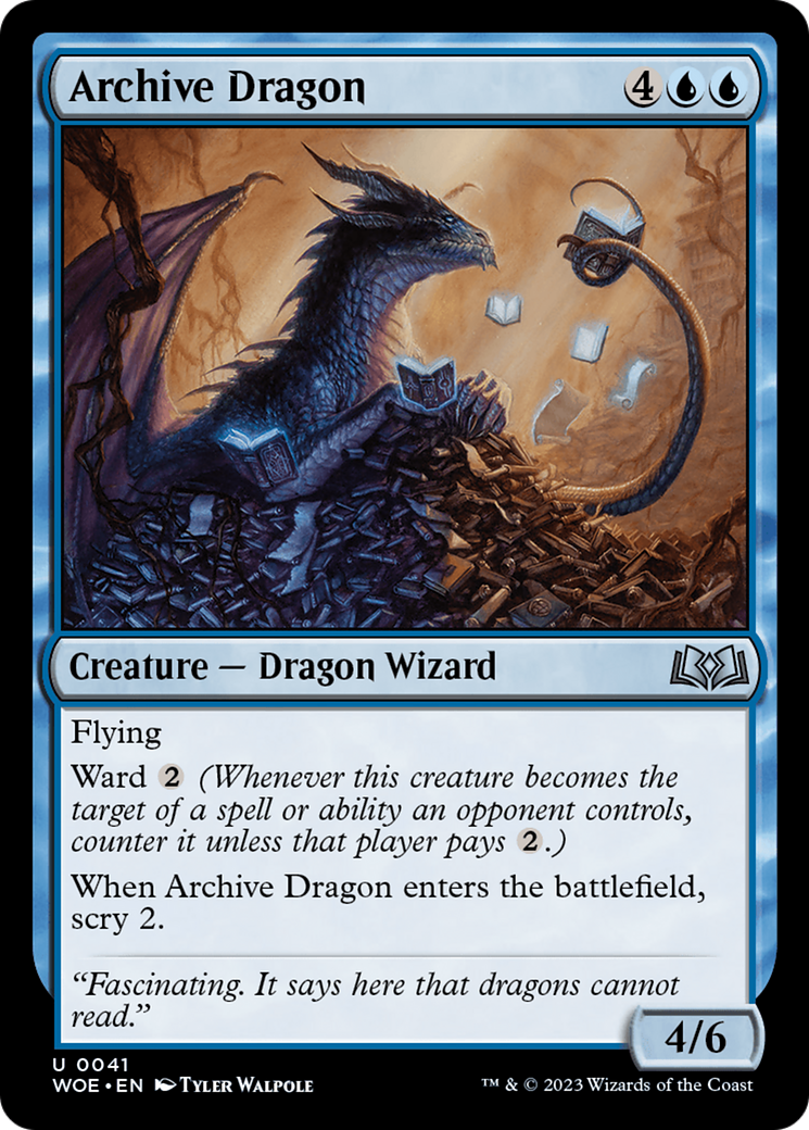 Archive Dragon [Wilds of Eldraine]-1