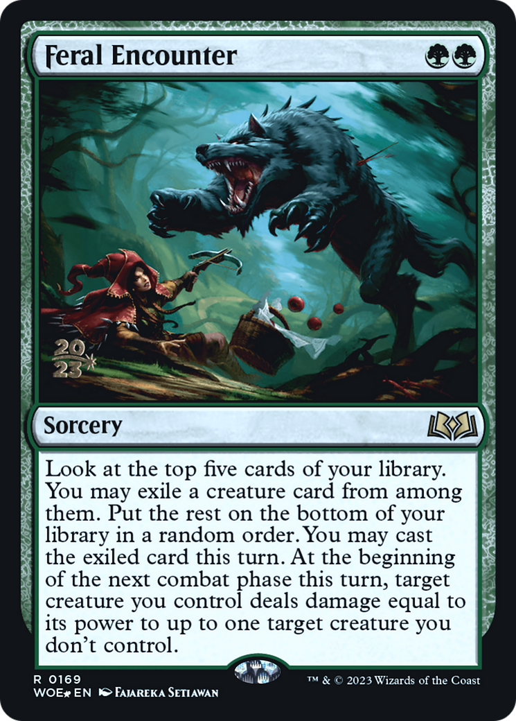 Feral Encounter [Wilds of Eldraine Prerelease Promos]-1