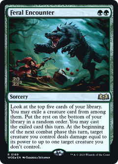 Feral Encounter [Wilds of Eldraine Prerelease Promos]-1