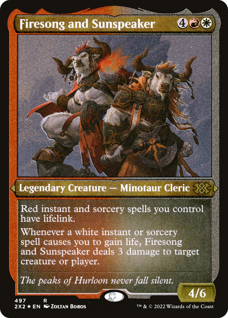 Firesong and Sunspeaker (Foil Etched) [Double Masters 2022]-1