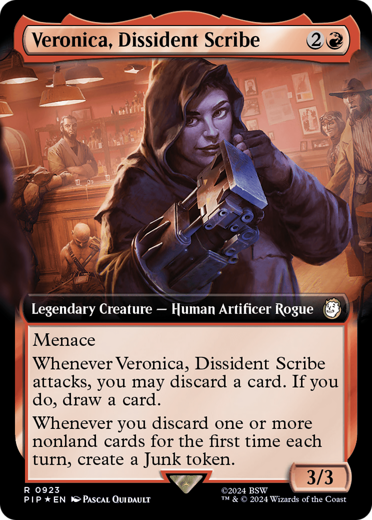 Veronica, Dissident Scribe (Extended Art) (Surge Foil) (PIP-923) - Fallout: (Extended Art) Foil-1