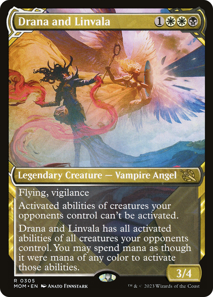 Drana and Linvala (Showcase Planar Booster Fun) [March of the Machine]-1