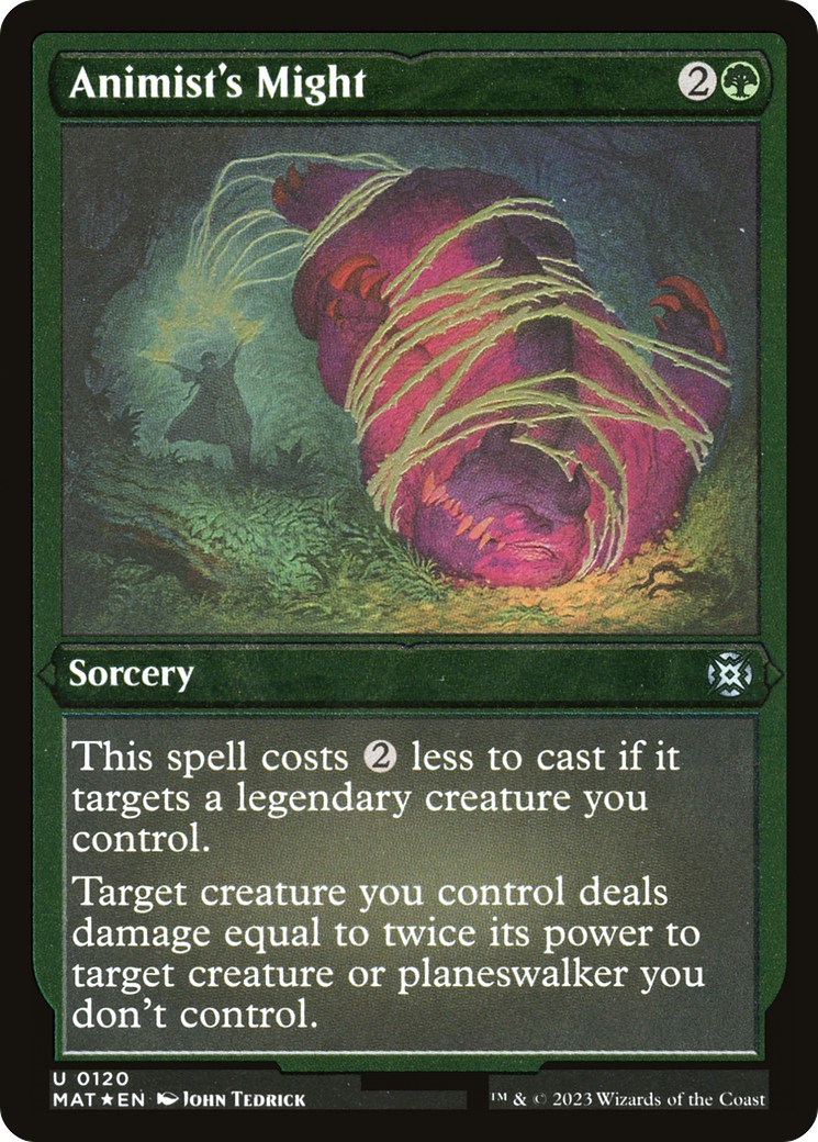 Animist's Might (MAT-120) - March of the Machine: The Aftermath Etched Foil-1