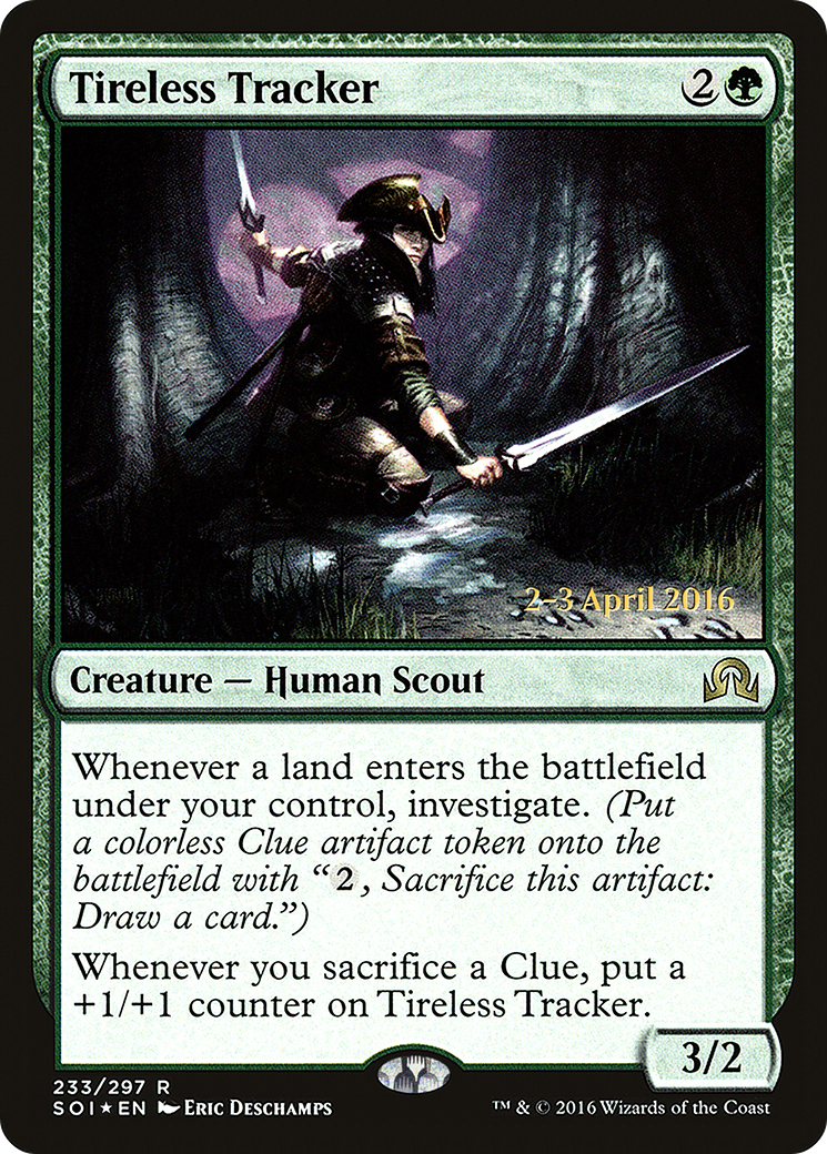 Tireless Tracker [Shadows over Innistrad Prerelease Promos]-1