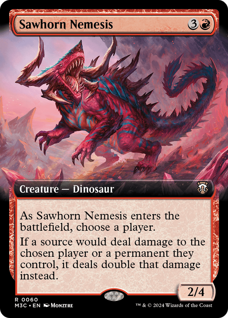 Sawhorn Nemesis (Extended Art) [Modern Horizons 3 Commander]-1