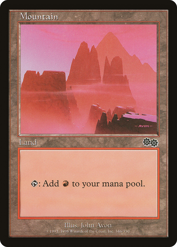 Mountain (346) [Urza's Saga]-1