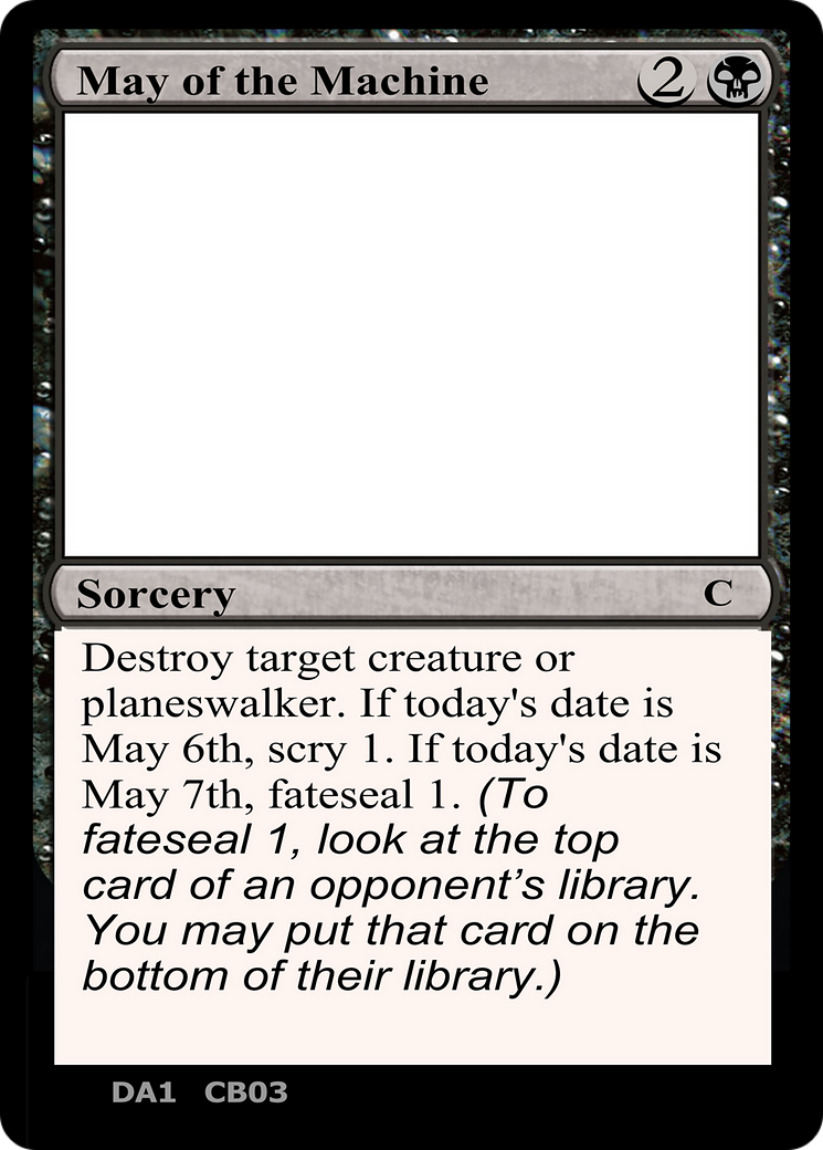 May of the Machine (UNK-CB03) - Unknown Event-1