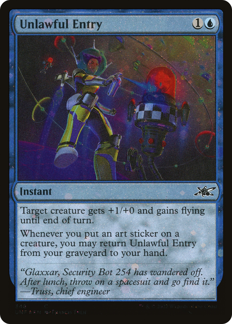 Unlawful Entry (Galaxy Foil) (UNF-348) - Unfinity Foil-1