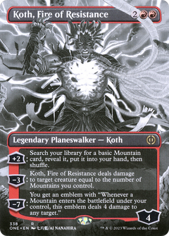 Koth, Fire of Resistance (Borderless Manga) [Phyrexia: All Will Be One]-1