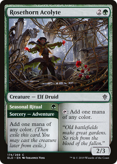 Rosethorn Acolyte // Seasonal Ritual [Throne of Eldraine]-1