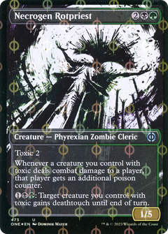 Necrogen Rotpriest (Borderless Ichor Step-and-Compleat Foil) [Phyrexia: All Will Be One]-1