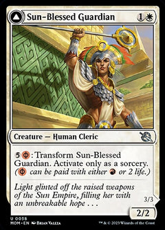 Sun-Blessed Guardian // Furnace-Blessed Conqueror [March of the Machine]-1
