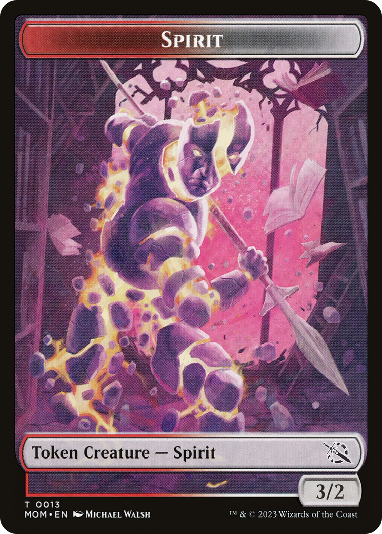 Monk // Spirit (13) Double-Sided Token [March of the Machine Tokens]-2