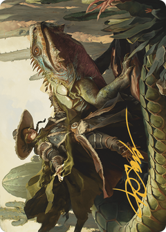 Outcaster Trailblazer // Outcaster Trailblazer (AOTJ-014) - Outlaws of Thunder Junction Art Series (Borderless) Foil-1