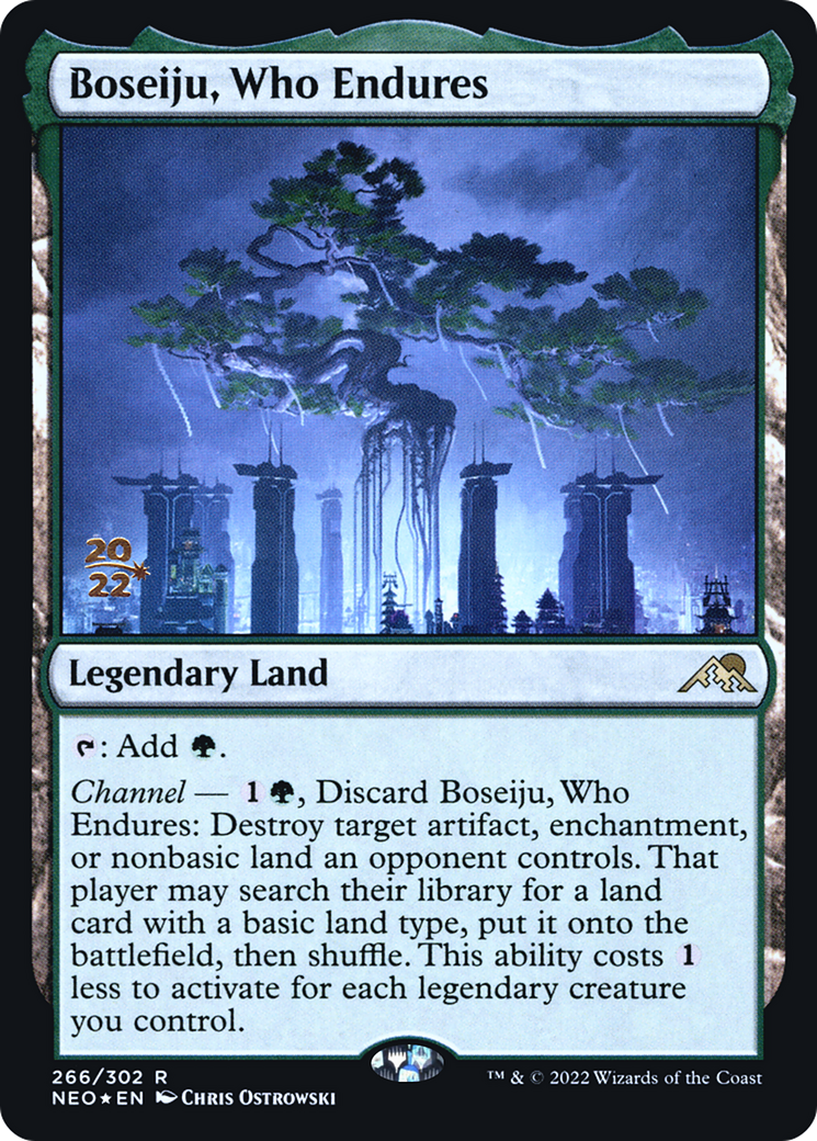 Boseiju, Who Endures [Kamigawa: Neon Dynasty Prerelease Promos]-1