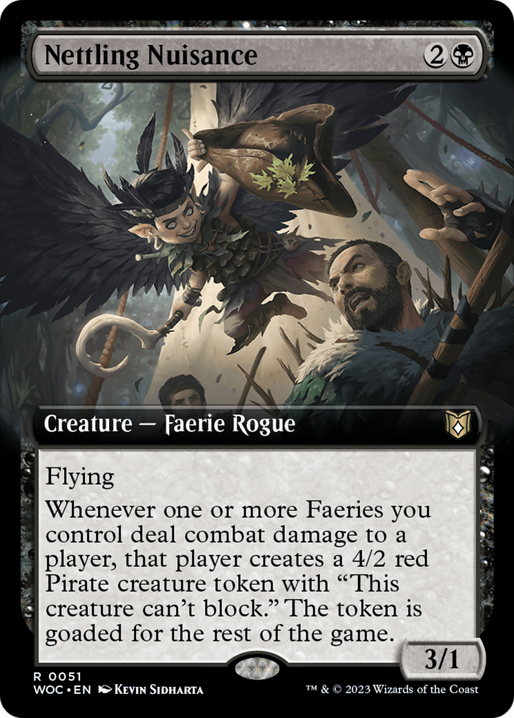Nettling Nuisance (Extended Art) [Wilds of Eldraine Commander]-1