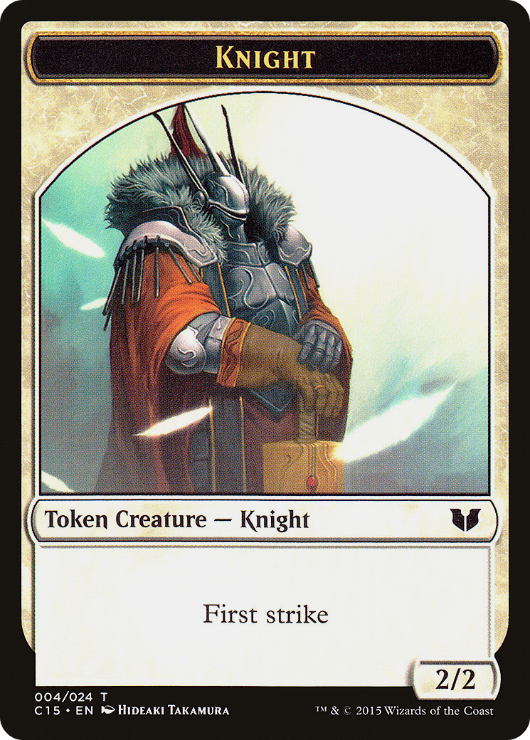 Knight (004) // Elemental Shaman Double-Sided Token [Commander 2015 Tokens]-3