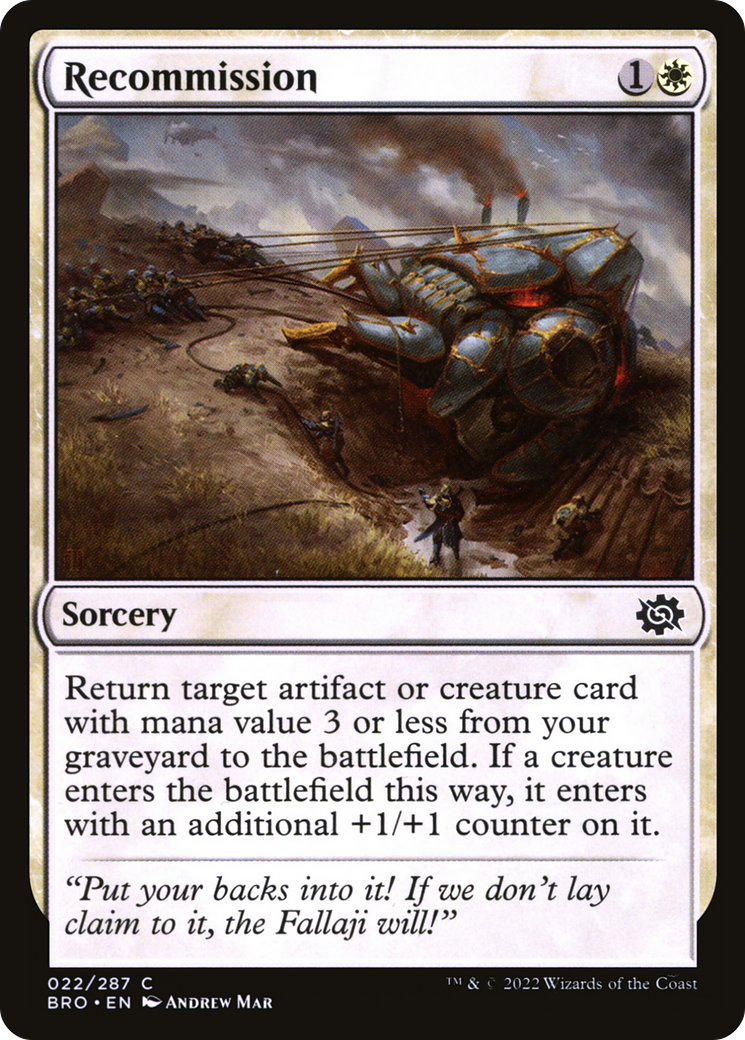 Recommission [The Brothers' War]-1