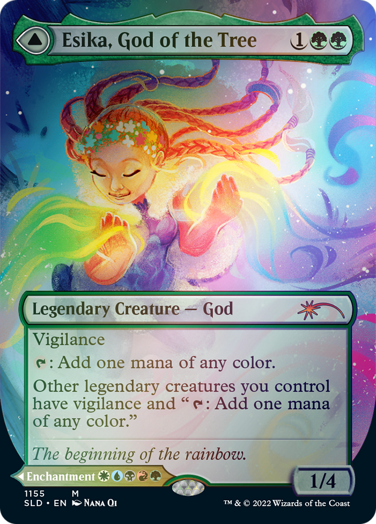 Esika, God of the Tree // The Prismatic Bridge (Borderless) [Secret Lair: From Cute to Brute]-1