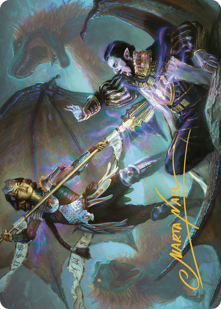 Huatli's Final Strike // Huatli's Final Strike (ALCI-028) - The Lost Caverns of Ixalan Art Series (Borderless) Foil-3