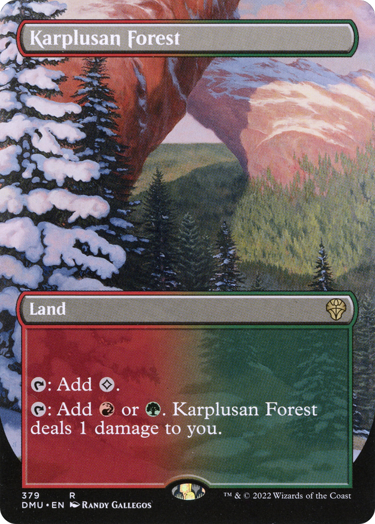 Karplusan Forest (Borderless Alternate Art) [Dominaria United]-1