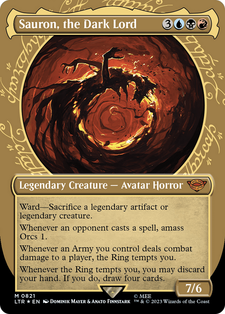 Sauron, the Dark Lord (Showcase) (Surge Foil) [The Lord of the Rings: Tales of Middle-Earth]-1